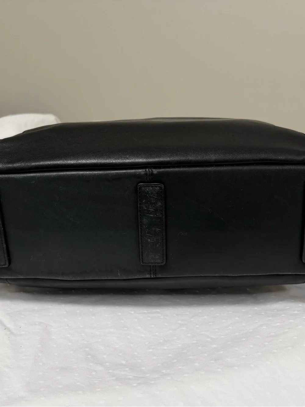 Tumi Black Leather Briefcase Messenger bag